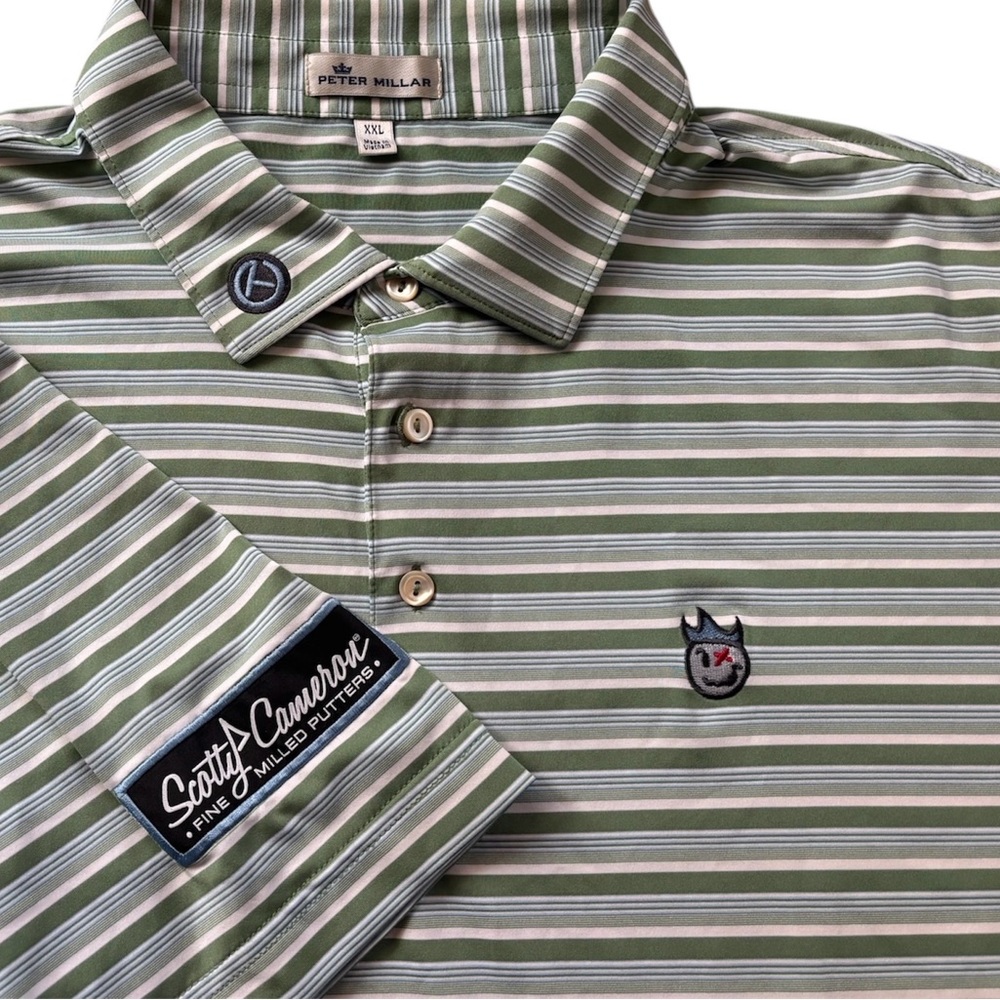 SCOTTY CAMERON GALLERY Circle T Peter Millar Hot Head Harry Golf Polo size XXL